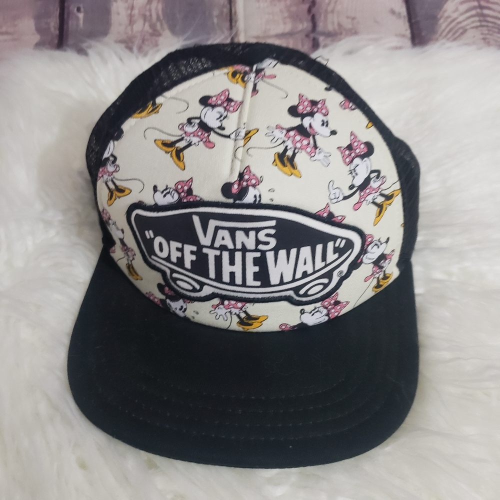 Vans Black & White Minnie Mouse Trucker Hat